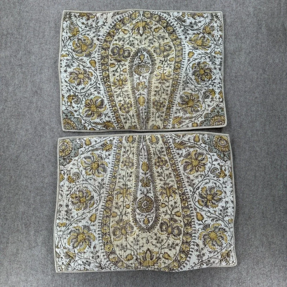 Set 2 Pottery‎ Barn Pillow Shams Cotton Cottage Shabby 25